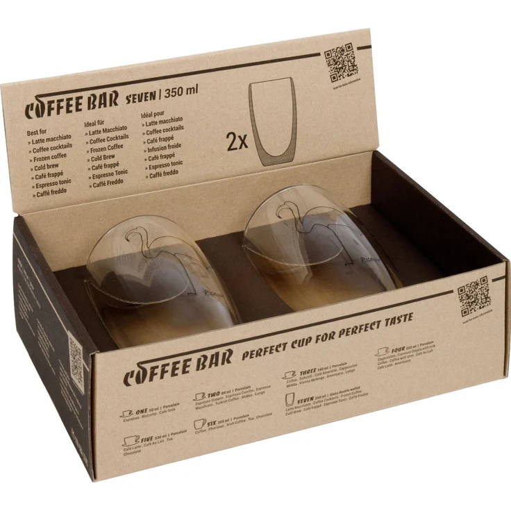 KÖNITZ 2er Set Coffee Bar SEVEN Picasso Kaffeeglas 350 ml im Geschenkkarton – Bild 4