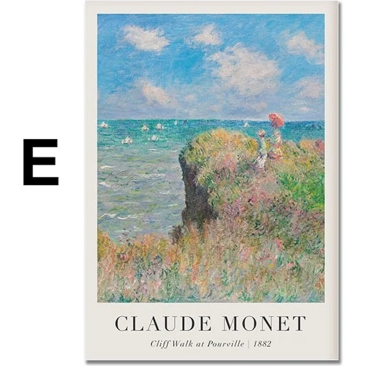 Poster Vintage Claude Monet Sommer als Deko Print ohne Rahmen - E / 15 x 20 cm
