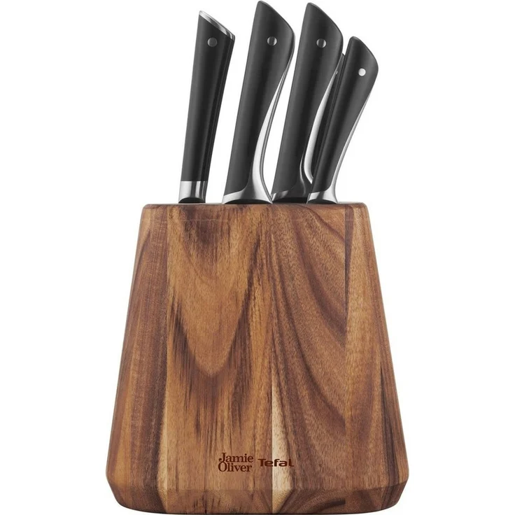Tefal K267S656 Jamie Oliver 7-tlg Messerblock (Koch-, Santoku-, Brot-, Fleisch-, Universal-, Schälmesser, Block) – Bild 2