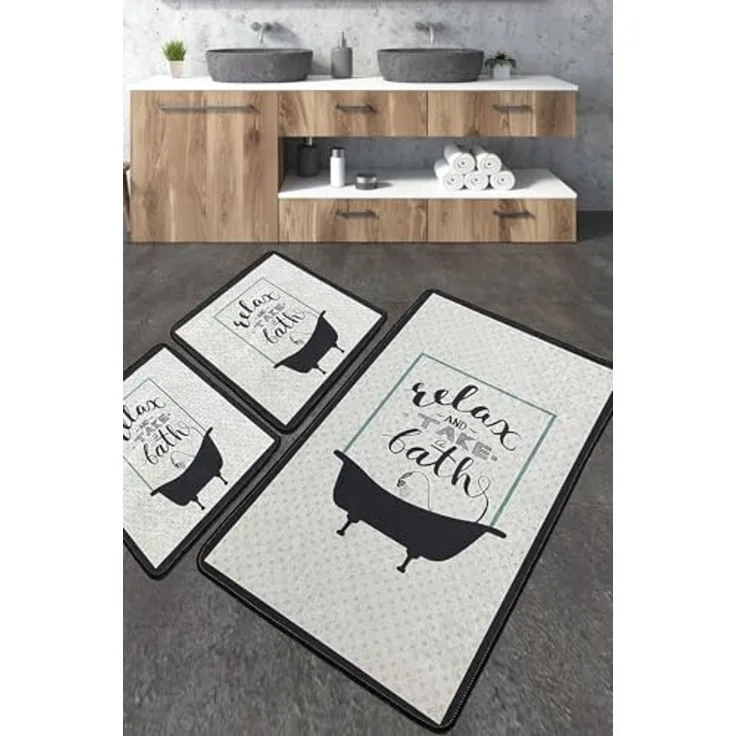 Mijolnir 'Take A Bath' Badematten-Set (3-teilig), Mehrfarbig