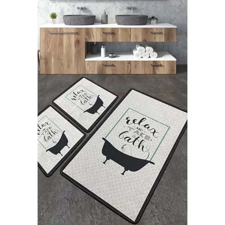 Mijolnir 'Take A Bath' Badematten-Set (3-teilig), Mehrfarbig