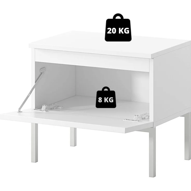Selsey 'Bemmi' Nachttisch, schwarz mit goldenem Metallgestell ca. 43 x 49 x 32 cm – Bild 7
