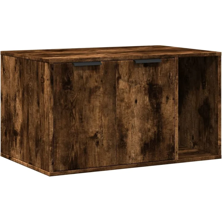 vidaXL Katzenklo Räuchereiche 80x50x45 cm Holzwerkstoff 857737 – Bild 2