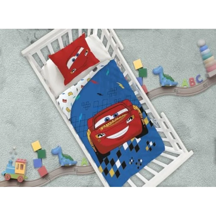 Cars Babybettwäsche Set Lightning McQueen 100x140 cm 100% Baumwolle – Bild 1