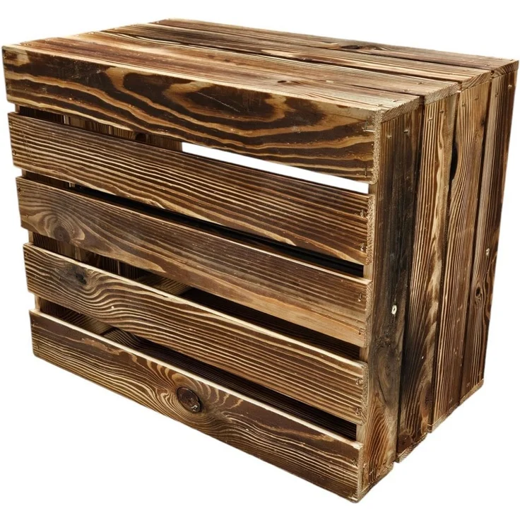 Holzkisten Geflammt 50 x 40 x 30cm im praktsichen 4er Set – Bild 10