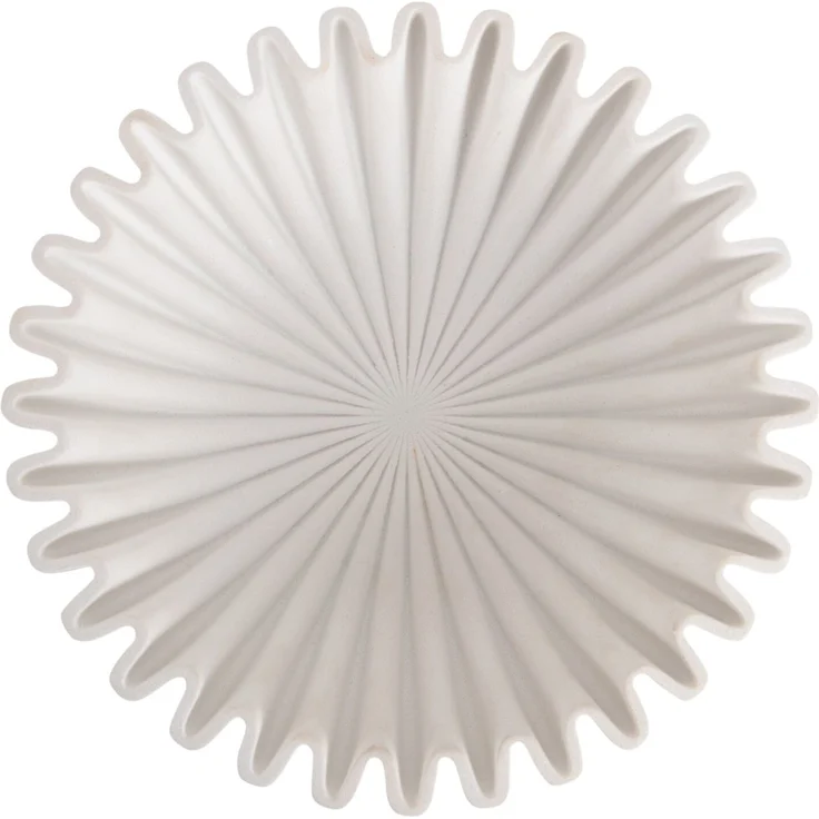 present time 'WAVE' Brotkorb Medium, Polyresin weiß, 20 x 6 cm – Bild 3