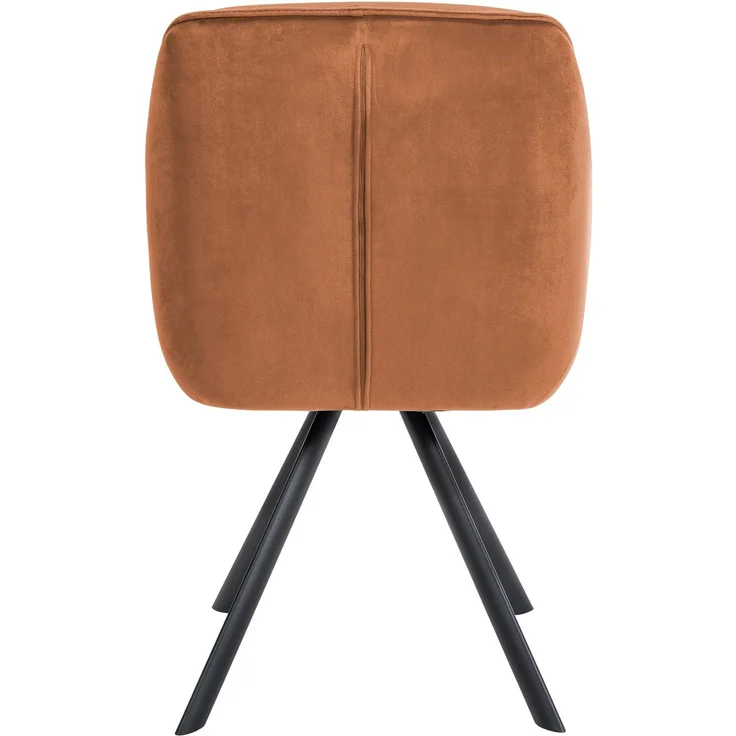 CLP Esszimmerstuhl drehbar mit Armlehne Russel, Küchenstuhl in Samt oder Stoff - Farbe:coffee;Material:Samt – Bild 7
