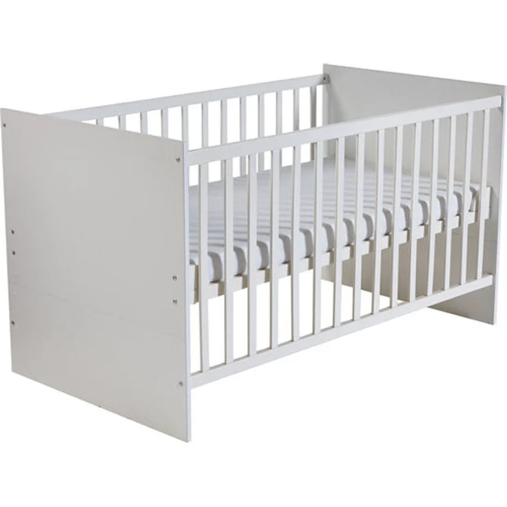 roba Zimmerset 'Maren' - 3-teilig - Gitterbett 70 x 140 cm - Wickelkommode breit - Weiß – Bild 2