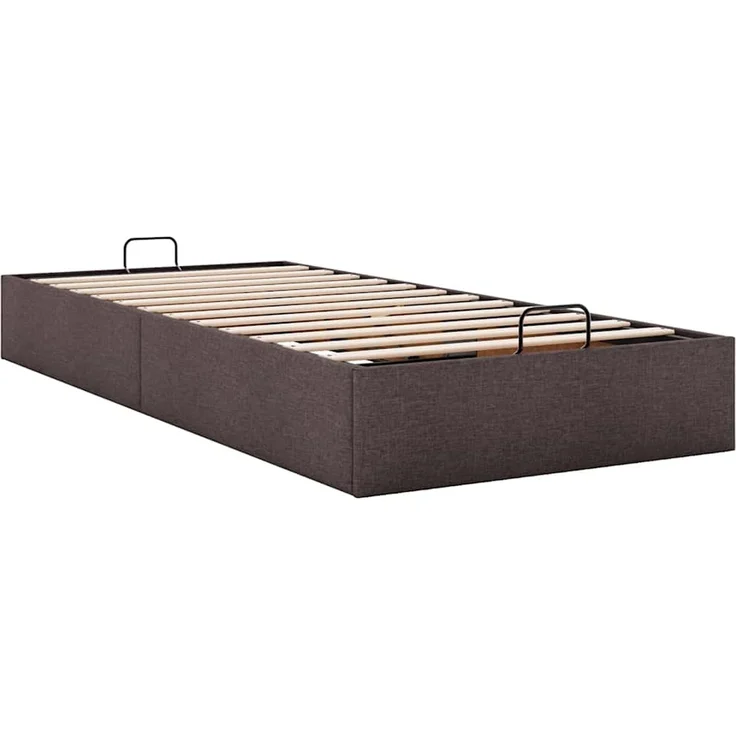 vidaXL Ottoman-Bett ohne Matratze Dunkelbraun 100x200 cm Stoff 3310857 – Bild 6
