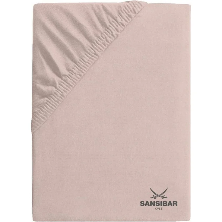 Sansibar Sylt Spannbettlaken Spannbettlaken "Sansibar Jersey Bettlaken“ Premium Qualität, Gummizug: rundum, mit hochwertigem Sansibar Logo-Druck, Fähnchen am Steg, Rundumgummizug – Bild 1