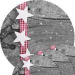 matches21 HOME & HOBBY Platzset Abwaschbare Tischsets 4er Set Weihnachten Sterne rund, (4-St), Platzsets als Tisch-Untersetzer und Tisch-Deko für Esstisch Teller