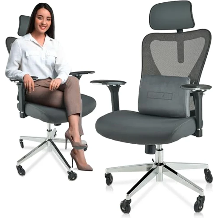 Clouvou Drehstuhl CleverSeat, anthrazit, ergonomisch, flexibel, 70x134x70 cm, für Arbeitszimmer und Büro – Bild 9