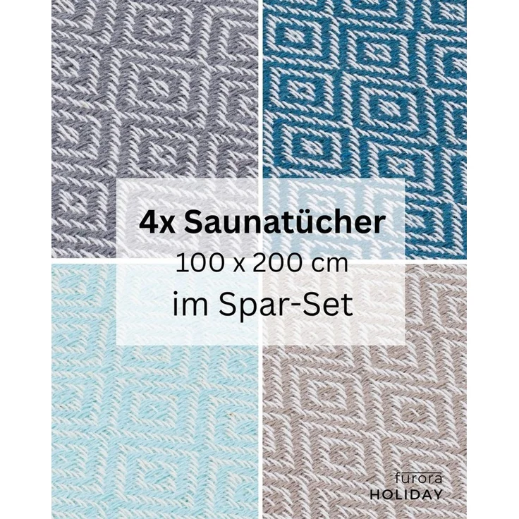 furora HOLIDAY Saunatuch Saunahandtuch Saunatuch Damen + Herren, Hamamtuch groß 100x200 XXL – Bild 2