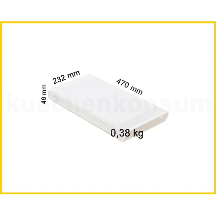 Hailo Einbaumülleimer Deckel 1081839 weiß 232 x 470 x 46 mm – Bild 2