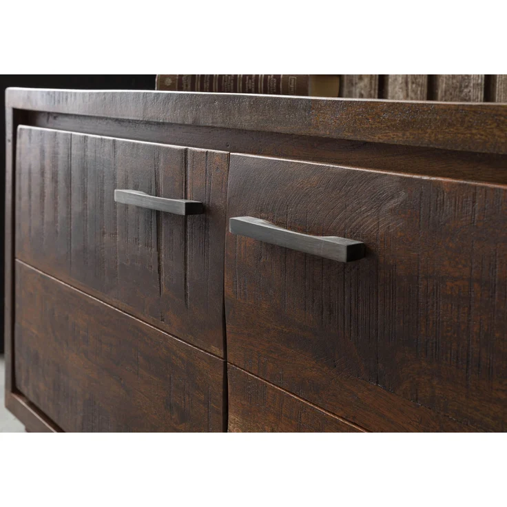 TV-Board Akazie 235x40x47 dunkelbraun lackiert BARK #216 – Bild 5