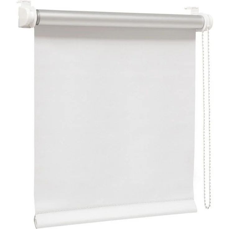 Verdunklungsrollo Klemmfix Tenebra Verdunkelungsrollo-Thermorollo, 50x160 cm, weiß, Victoria M, blickdicht, ohne Bohren, in Führungsschienen, Klemmfix, Thermo – Isolierung, Mit Magnet – Bild 2