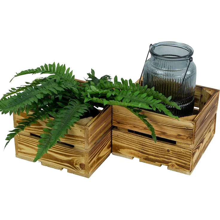 Kistenkolli Altes Land Allzweckkiste 3 x Schuhschrank Schuhregal aus geflammten Holzkisten Schuhablage für (Spar-Set) – Bild 4