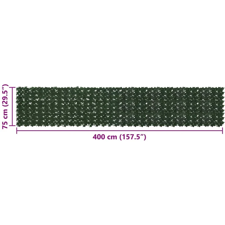 vidaXL Balkonsichtschutz mit Blättern Rechteckig 400 x 75 cm 42040624 – Bild 5