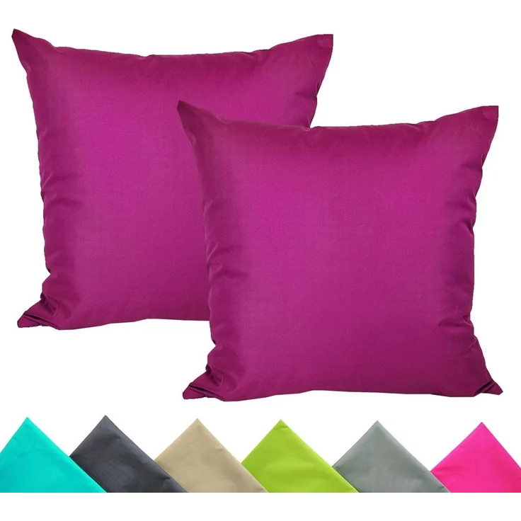 JACK Kissenbezüge 2er Set 40x40cm Outdoor Wasserfest, (2 Stück), 2x Kissenhülle, strapazierfähig, wasserabweisend, Innen & Außen – Bild 1
