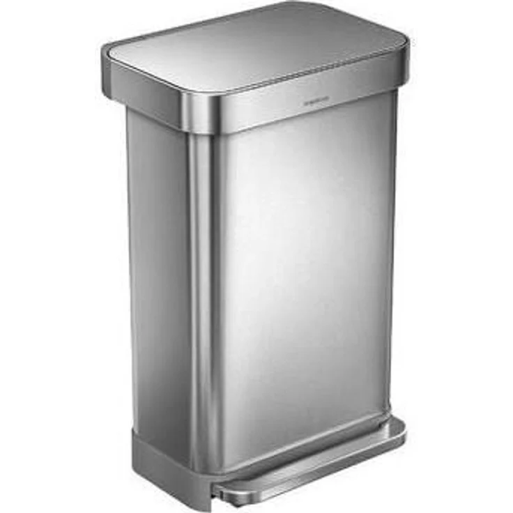 Simplehuman 45L rechteckiger Behälter mit Liner-Tasche, gebürstet
