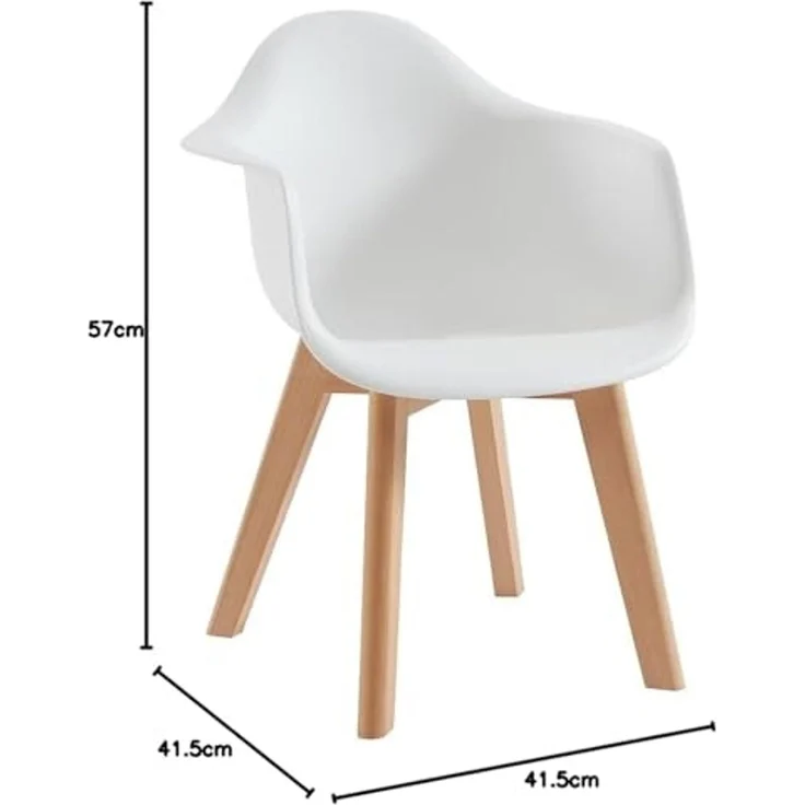 Vente-unique - POUPINETTE Stuhl Plastik Weiß - B 41,5 cm x H 57 cm x L 41,5 cm – Bild 3