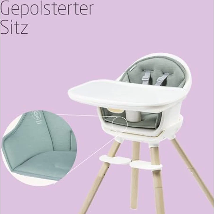 Maxi-Cosi Sitzkissen für Moa Hochstuhl, atmungsaktives Kissen aus 100% recycelten Materialien, Beyond Sage – Bild 3