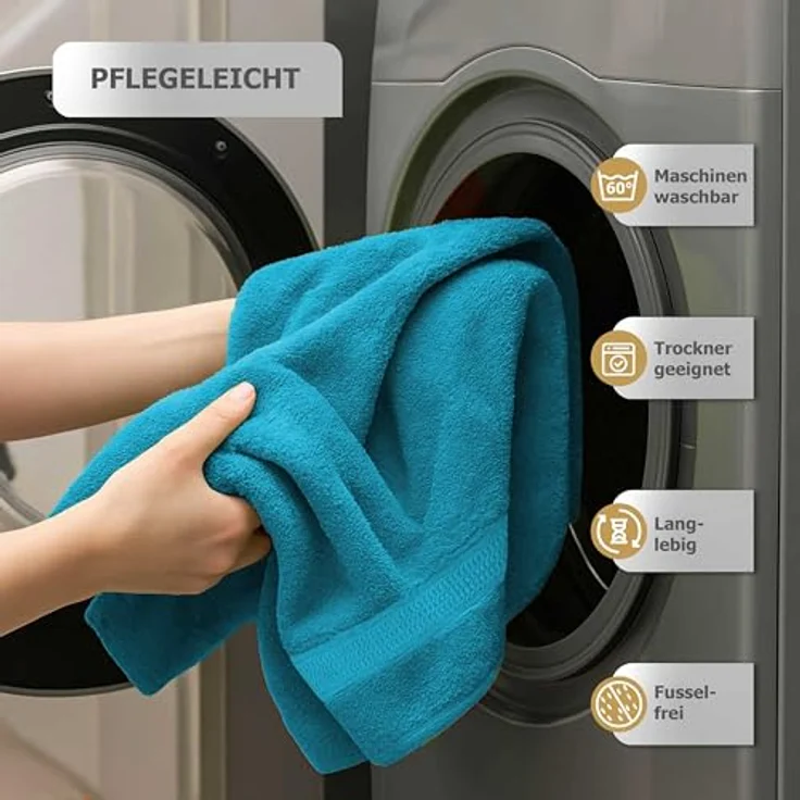 TRENDBUY24 Handtuch Set Handtücher Duschtücher Gästetücher Baumwolle Frottee Premium 4er Set, 100% Baumwolle (4-St), Duschtuch – Bild 8
