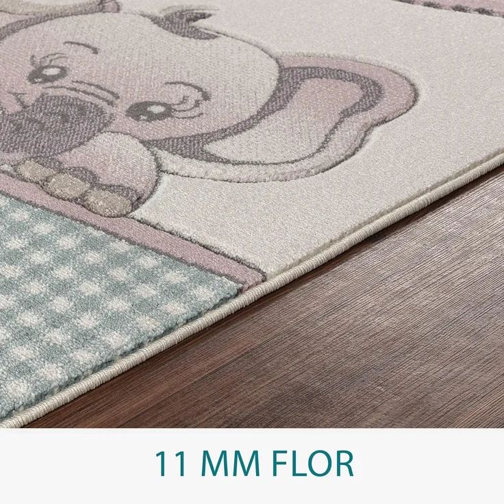 Surya Dschungel Kinderteppich - Safari-Teppich, Teppich Kinderzimmer oder Babyzimmer, Kinderzimmerteppich, Krabbelteppich oder Spielteppich - Baby Teppich für Junge & Mädchen, Beige 160x220 cm – Bild 5