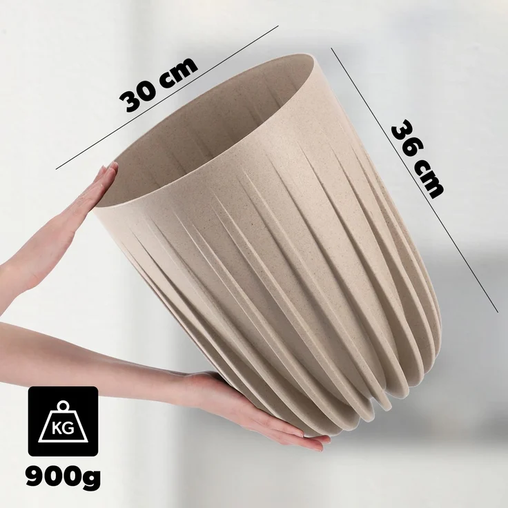 KADAX Blumentopf Eco Cover + brauner Einsatz 30x36 cm – Bild 2