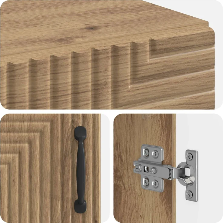 vidaXL Badezimmer Aufbewahrungsschrank HAARLEM Artisan-Eiche 896834 – Bild 6