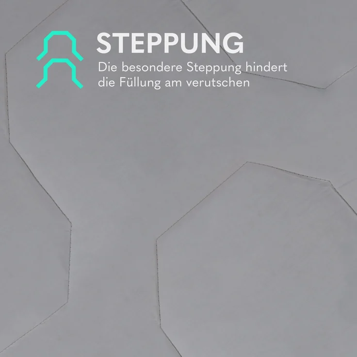 Hochwertiges Steppbett mit Mentholausrüstung - 135x200 cm ( inkl. Kühlendes Kopfkissen 40x80 cm ) Bettdecke kühlend - Allergiker geeignet Schlafdecke – Bild 3