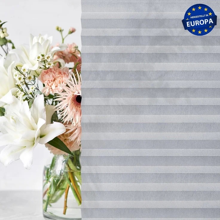 jalousiescout Plissee Pure Plissee Basic, 60 x 110 cm, grau, halbtransparent, ohne Bohren, klemmen, Klemmfix, halbtransparent, Polyester-Stoff ohne Bohren – Bild 4