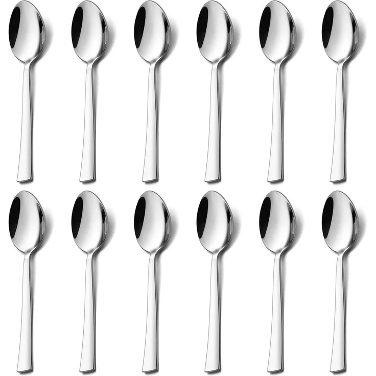 Homikit Kaffeelöffel Set 12 Stück Edelstahl Teelöffel Dessertlöffel 13,5cm – Bild 1