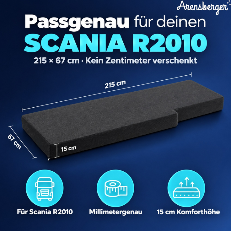 Arensberger LKW-Matratze aus Gelschaum, passend für Scania R2010 – Bild 2