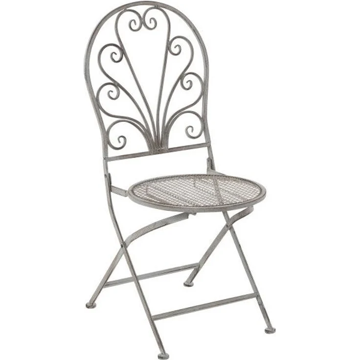 Metall Stuhl Greige – Bild 1