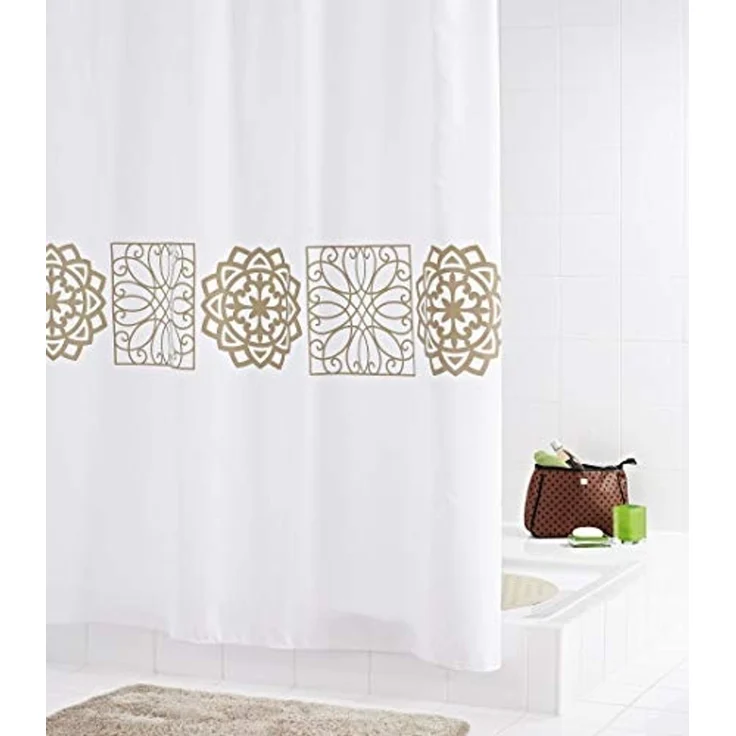 Ridder Duschvorhang Tunis beige Breite 180 cm – Bild 2