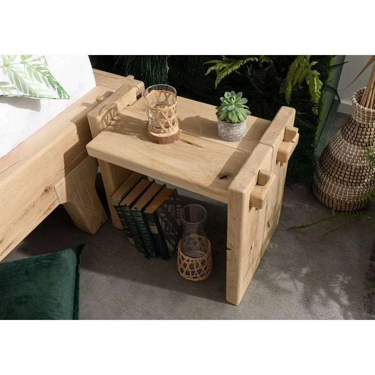 Nachttisch Eiche 56x34x45 natur geölt OAK HEART #11 – Bild 2
