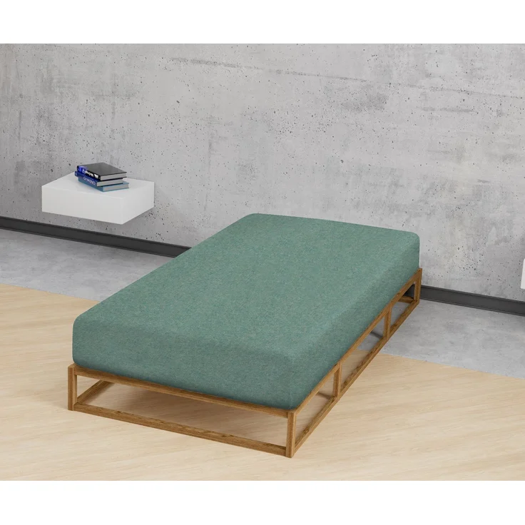 biberna Melange-Flanell Spannbetttuch 0841380 MELANGE UNI, fichte, 1x 140x200 cm - 160x200 cm – Bild 3