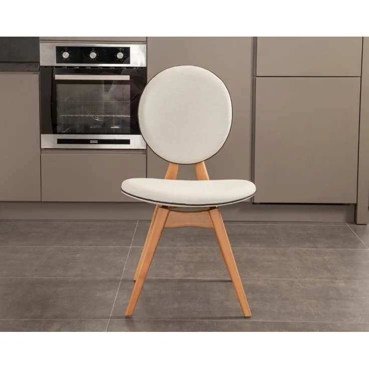 Skye Decor 'Touch - Oak, Beige' Stuhlset (2-teilig), Eiche / Beige, 52 x 91 x 44 cm