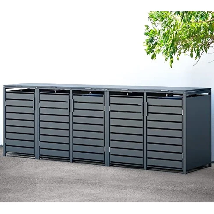 Westmann Metall Mülltonnenbox 5er Kubus | 5x 240 L – Bild 2