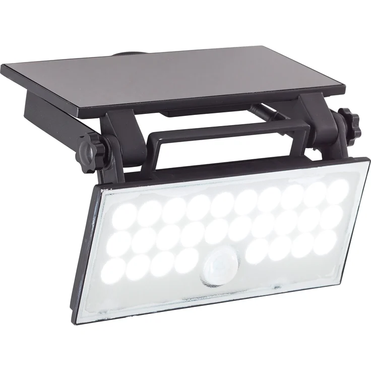 Brilliant LED Außen-Wandleuchte Luton Außenlampe Solar, 19 cm, 1000 lm, 4100 K, schwenkbar, schwarz – Bild 5