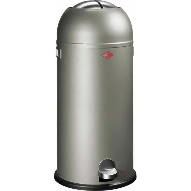 WESCO Tretabfalleimer 180731-03 KICKMASTER MAXI in Neusilber mit 40 Liter Volumen / Abfallsammler / Mülleimer – Bild 1