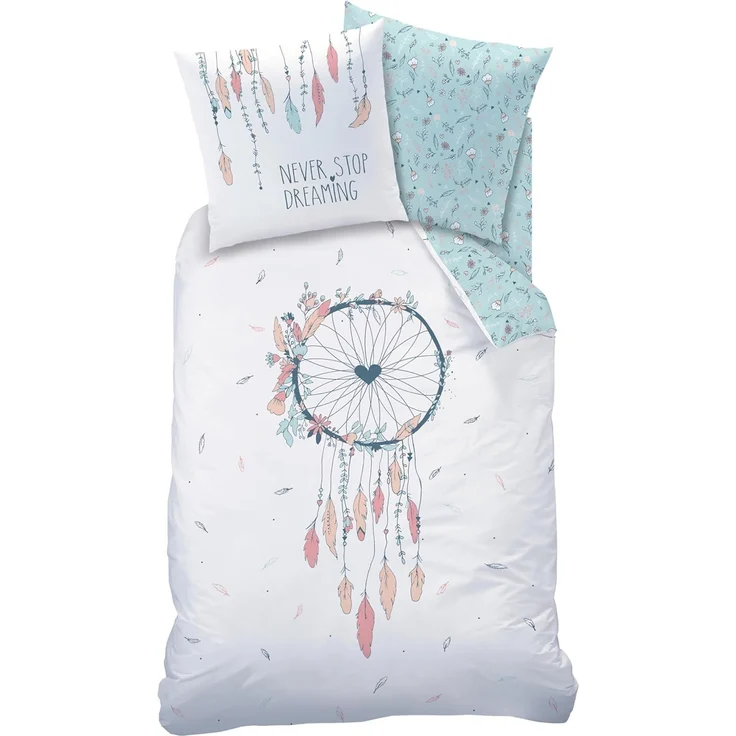 MTOnlinehandel Bettwäsche Traumfänger 135x200 + 80x80 cm, 100x135, 155x220 cm, 100 % Baumwolle, Renforcé, 2 teilig, Boho Deko fürs Schlafzimmer – Bild 7