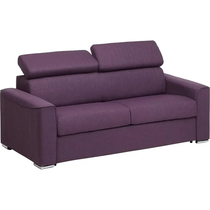 Vente-unique - VIZIR Sofa Stoff Violett - B 223 cm94 cm x H 110 cm95 cm x L 196 cm – Bild 2