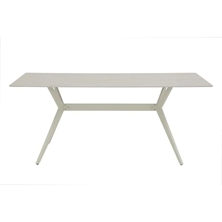 Hela Tische, Esstisch Küchentisch Paccino, Platte Sintered Stone Traventi-Optik, X-Metallgestell Oval Konisch, Oberfläche matt; Maß 180x90 cm – Bild 4