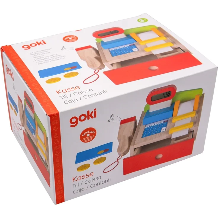 Goki – Registrierkasse mit Scanner – Taschenrechner – echtes Display, 8651575, 22 x 18 x 14 cm – Bild 3