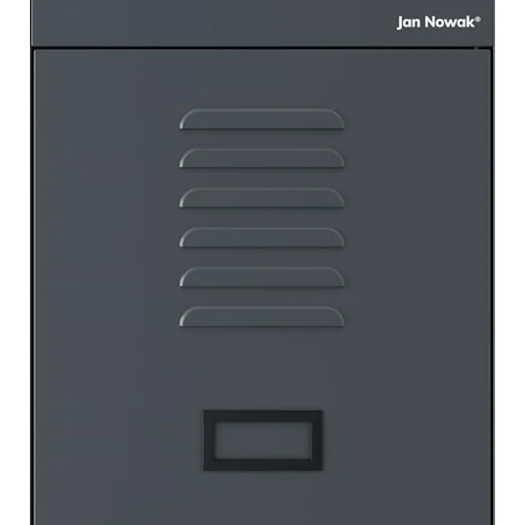 Jan Nowak Kleiderspind Metall abschließbar Garderobenschrank Umkleideschrank Schließfachschrank, 180 x 40 x 50 cm, Stahlschrank für Sozialraum mit Trennwänden, Lüftung und Kleiderhaken – Bild 7