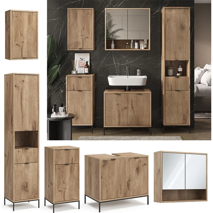 Badmöbel-Set Eliza Viking Oak 5-teilig Vicco – Bild 2
