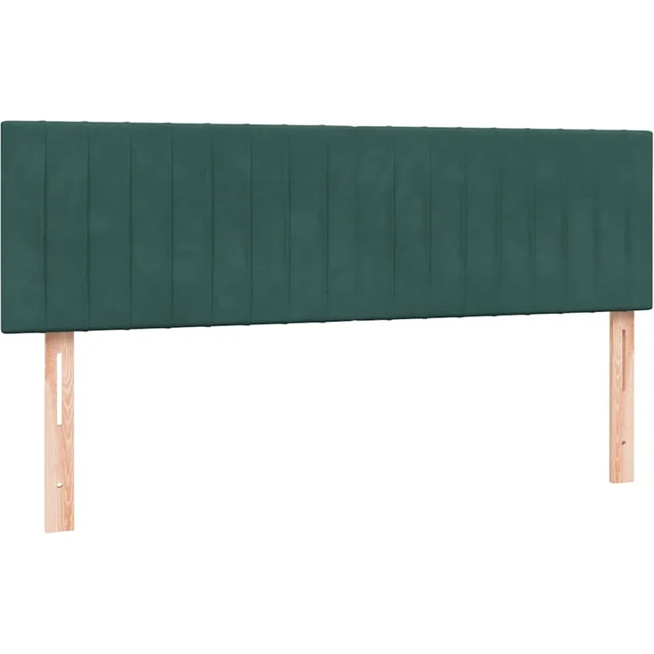 vidaXL Boxspringbett mit Matratze Dunkelgrün 160x220 cm Samt 3317742 – Bild 6