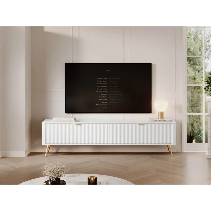 TV Schrank Literpo 200 (Farbe: Weiß) – Bild 2